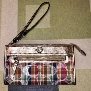 🌸SOLD🌸 Coach Poppy Madras Tartan Plaid Wallet